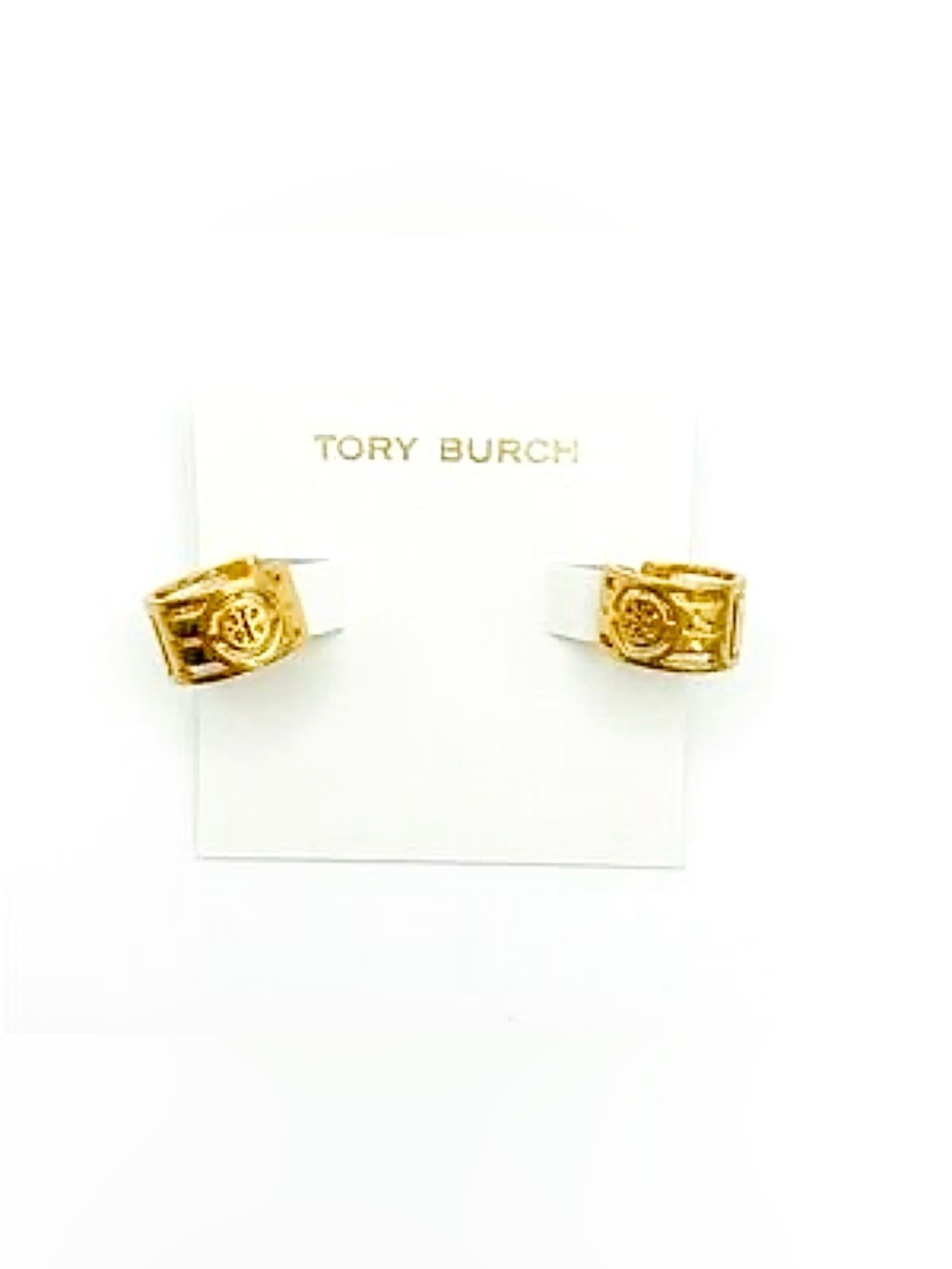 Tory Burch Huggie Hoop Earrings NWOT